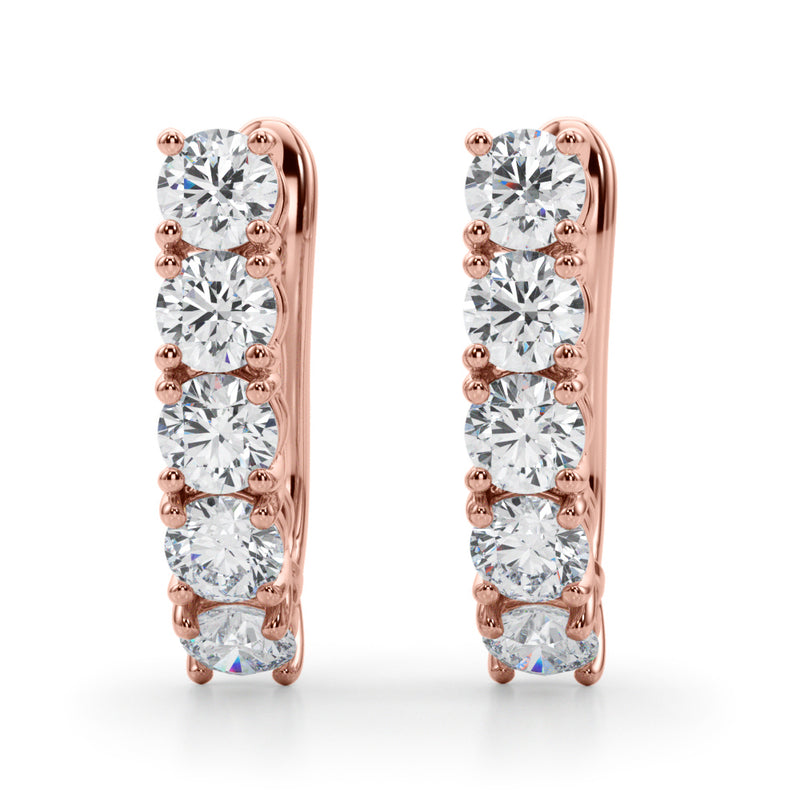 Maeva J-hoop Diamond Earrings