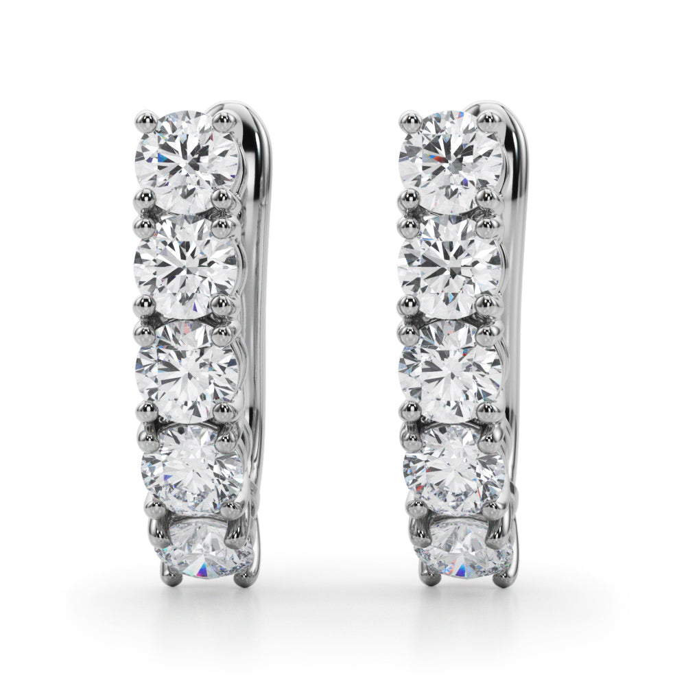 Maeva J-hoop Diamond Earrings