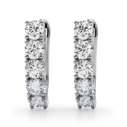 Maeva J-hoop Diamond Earrings