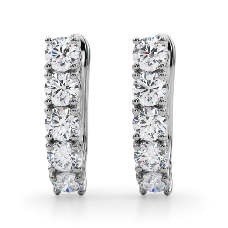 Maeva J-hoop Diamond Earrings