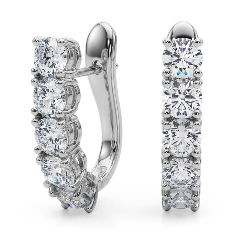 Maeva J-hoop Diamond Earrings
