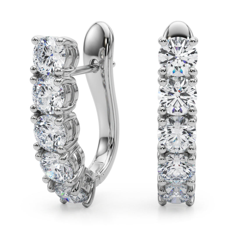Maeva J-hoop Diamond Earrings
