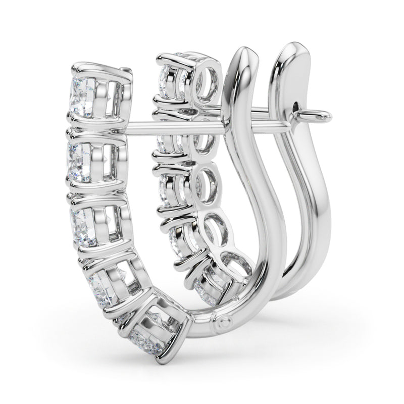 Maeva J-hoop Diamond Earrings