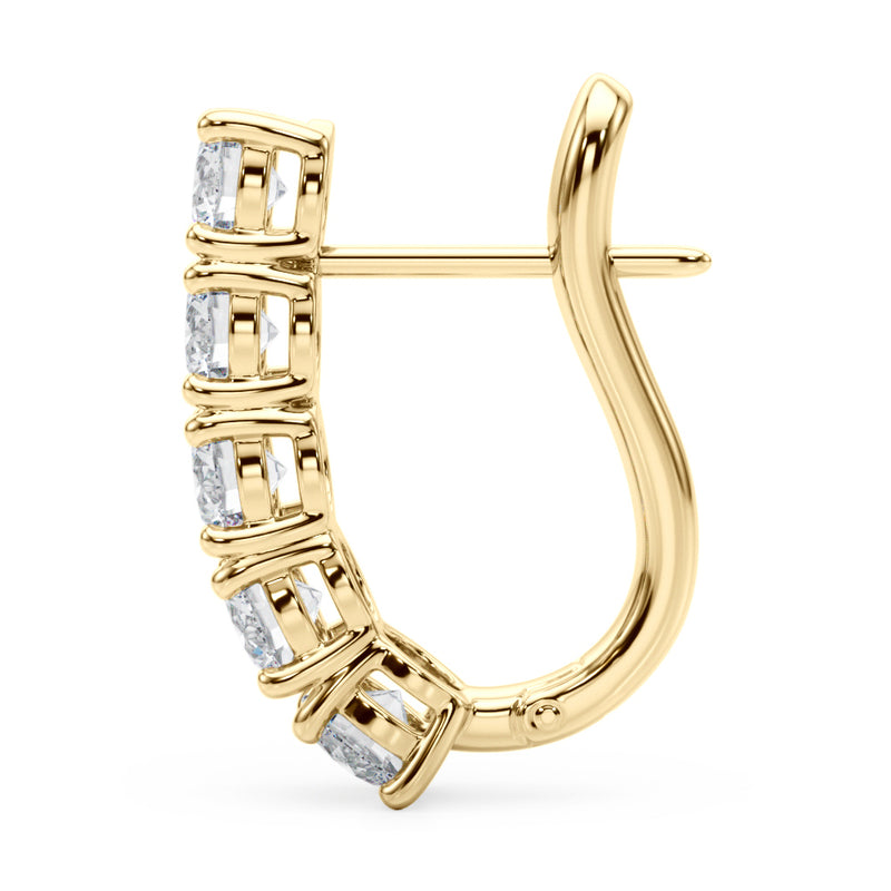 Maeva J-hoop Diamond Earrings