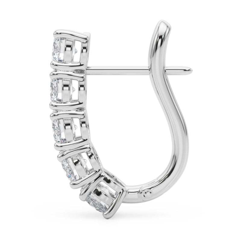 Maeva J-hoop Diamond Earrings