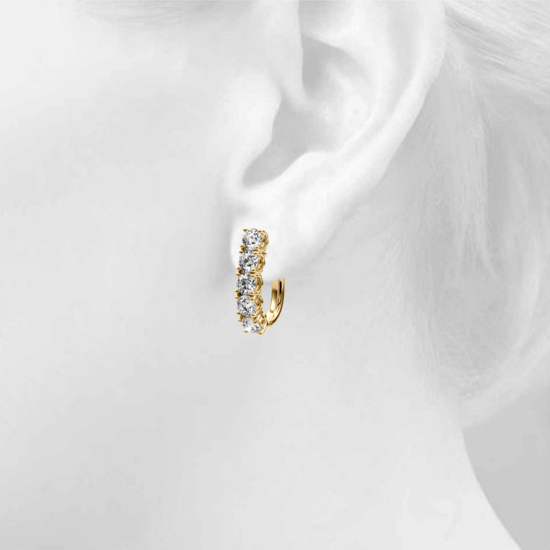 Maeva J-hoop Diamond Earrings