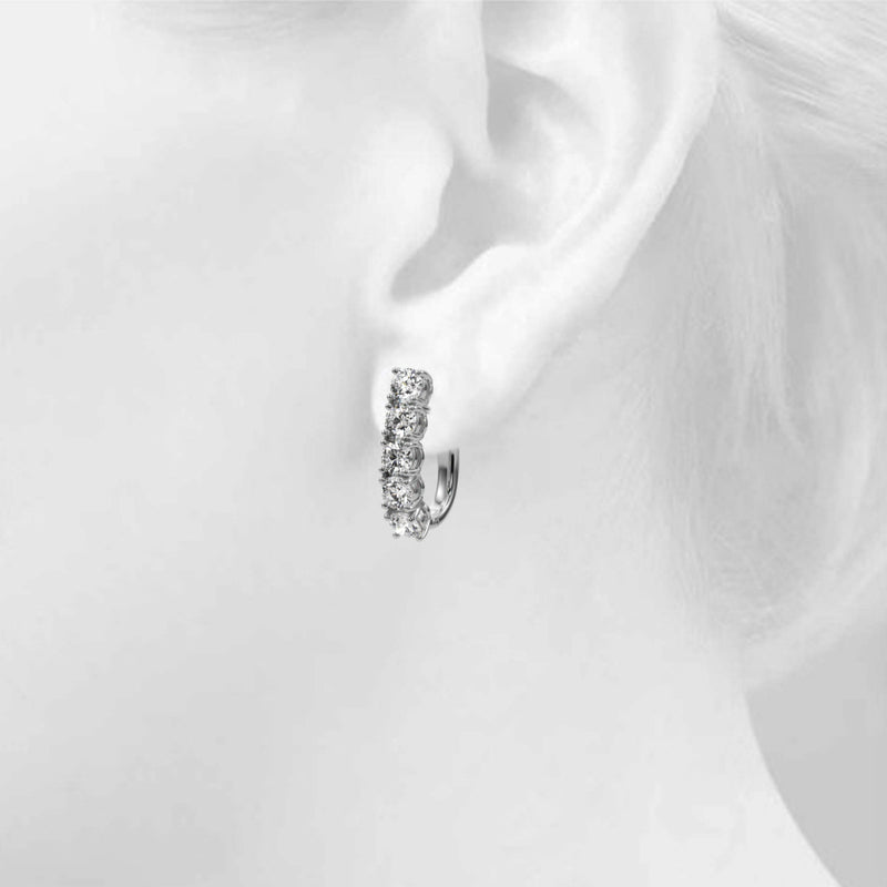 Maeva J-hoop Diamond Earrings