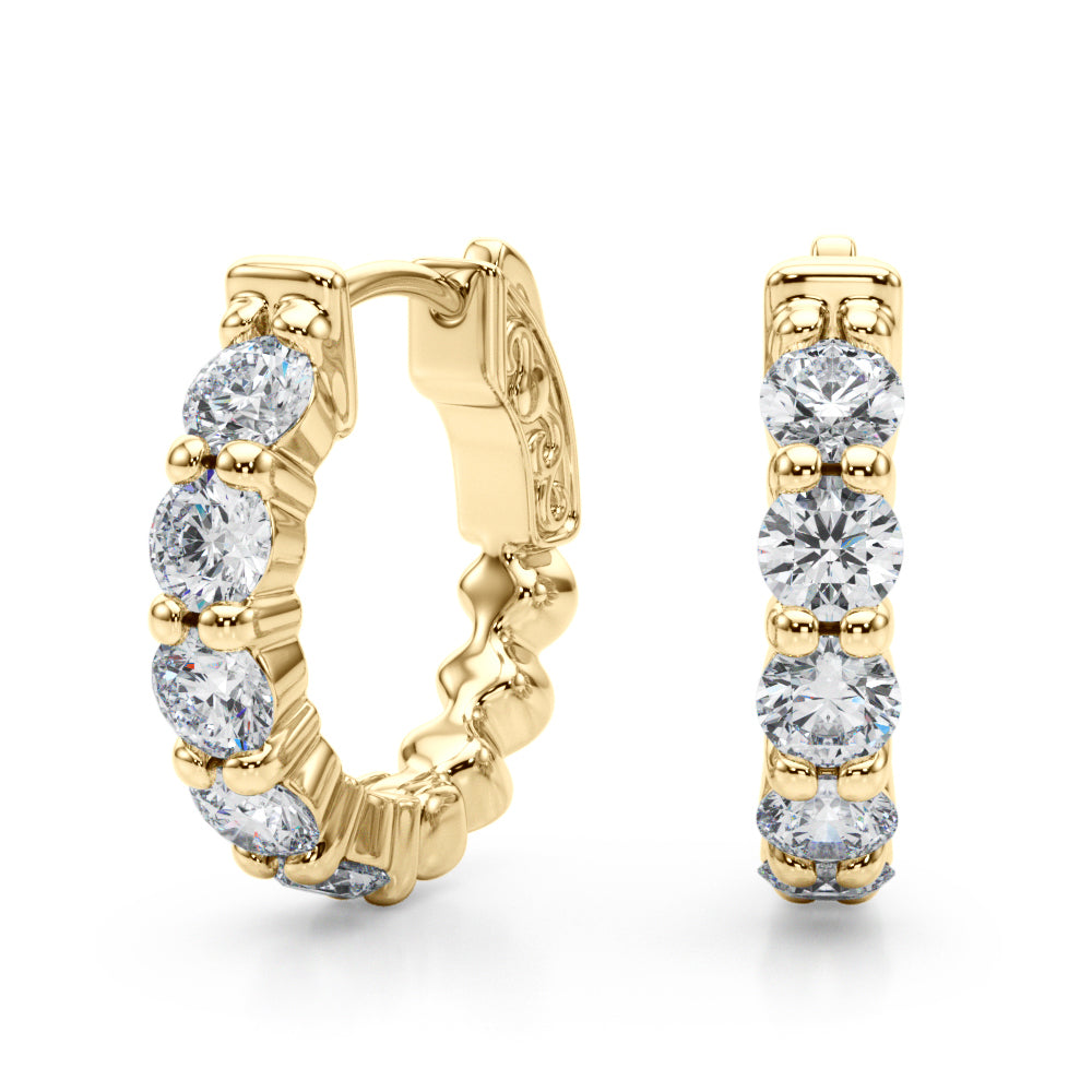 Pernelle Front-set Diamond Hoop Earrings