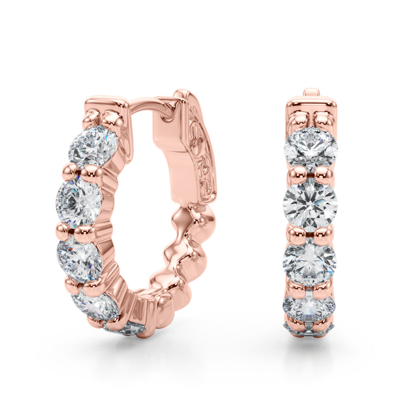 Pernelle Front-set Diamond Hoop Earrings