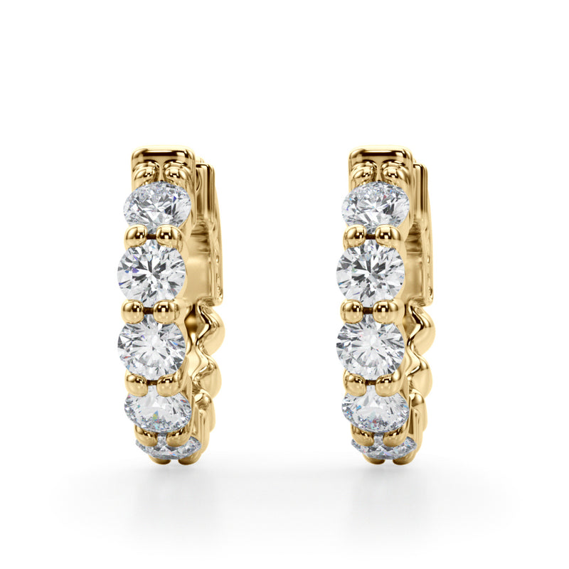 Pernelle Front-set Diamond Hoop Earrings