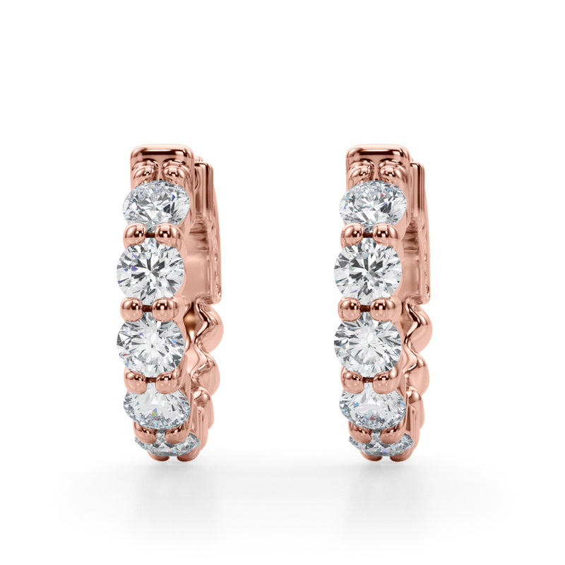Pernelle Front-set Diamond Hoop Earrings
