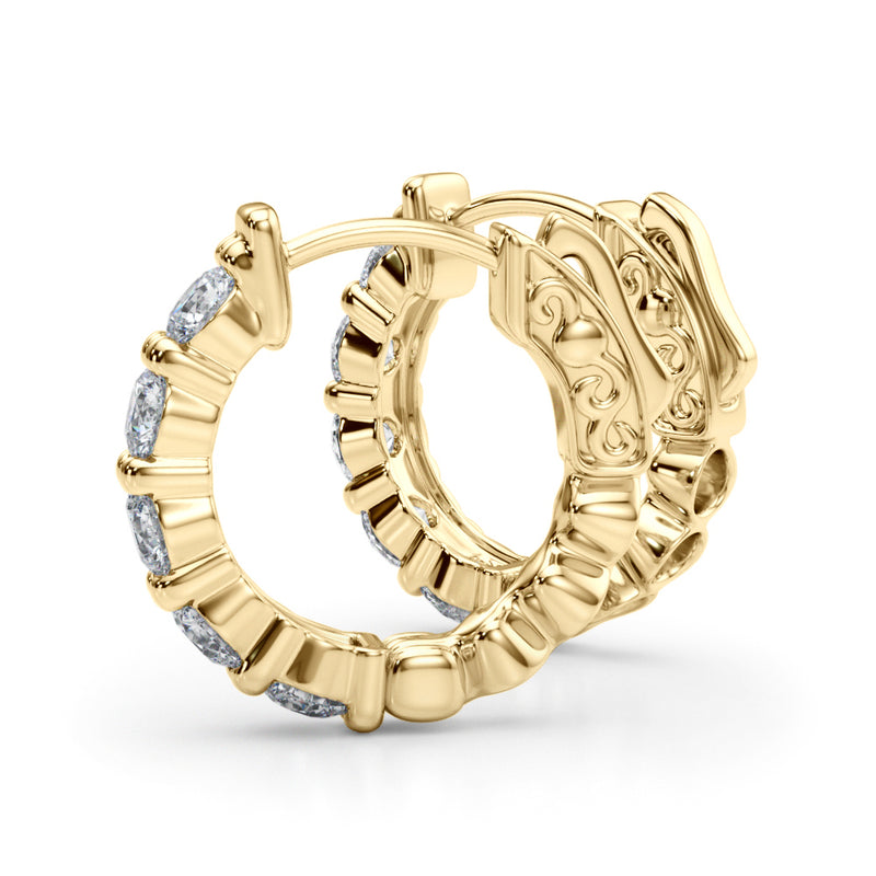 Pernelle Front-set Diamond Hoop Earrings