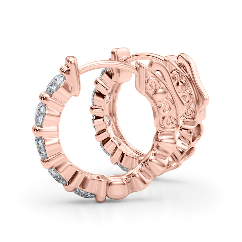 Pernelle Front-set Diamond Hoop Earrings