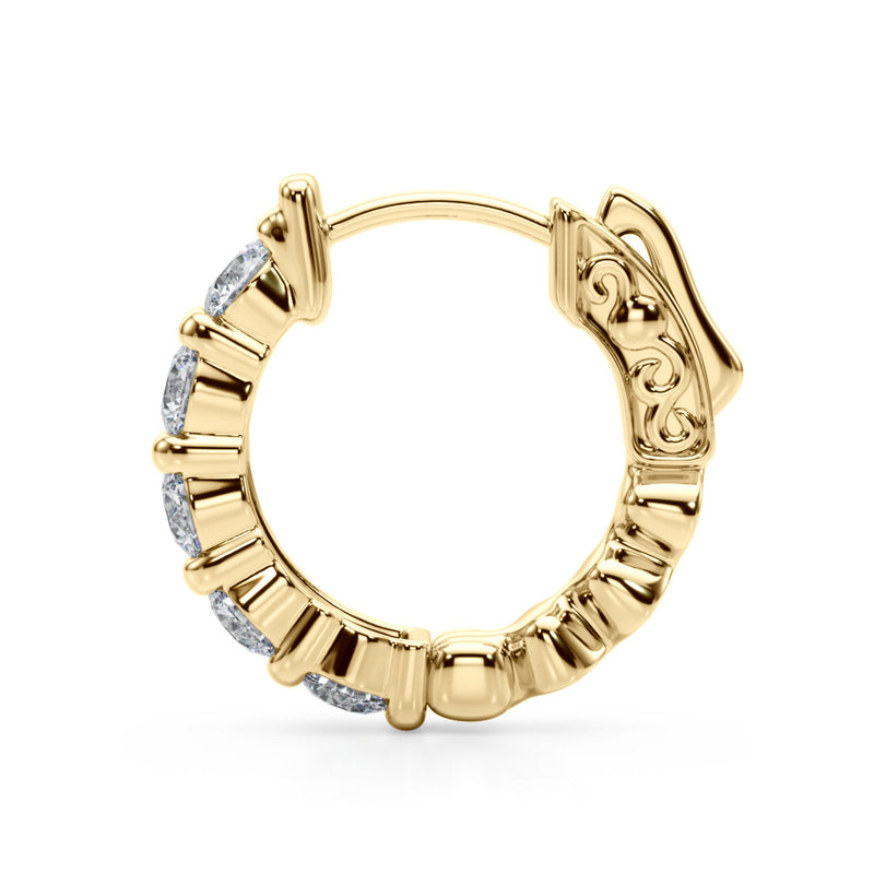 Pernelle Front-set Diamond Hoop Earrings