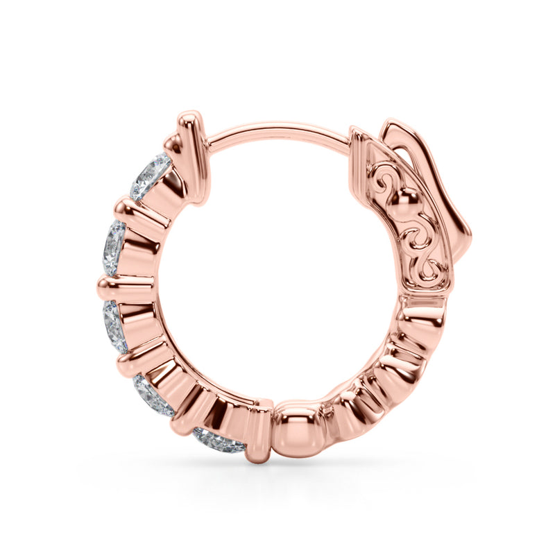 Pernelle Front-set Diamond Hoop Earrings