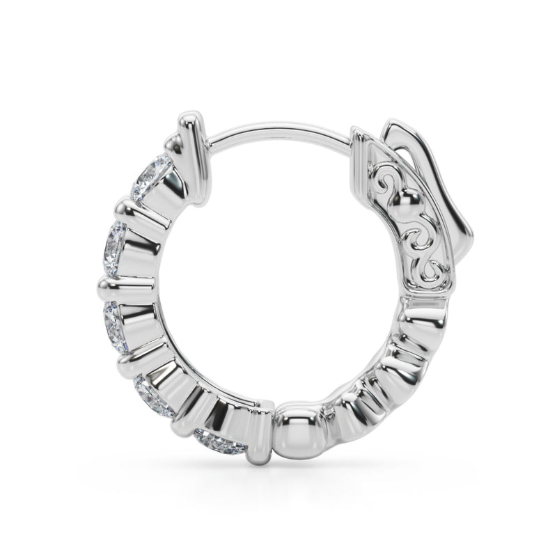 Pernelle Front-set Diamond Hoop Earrings