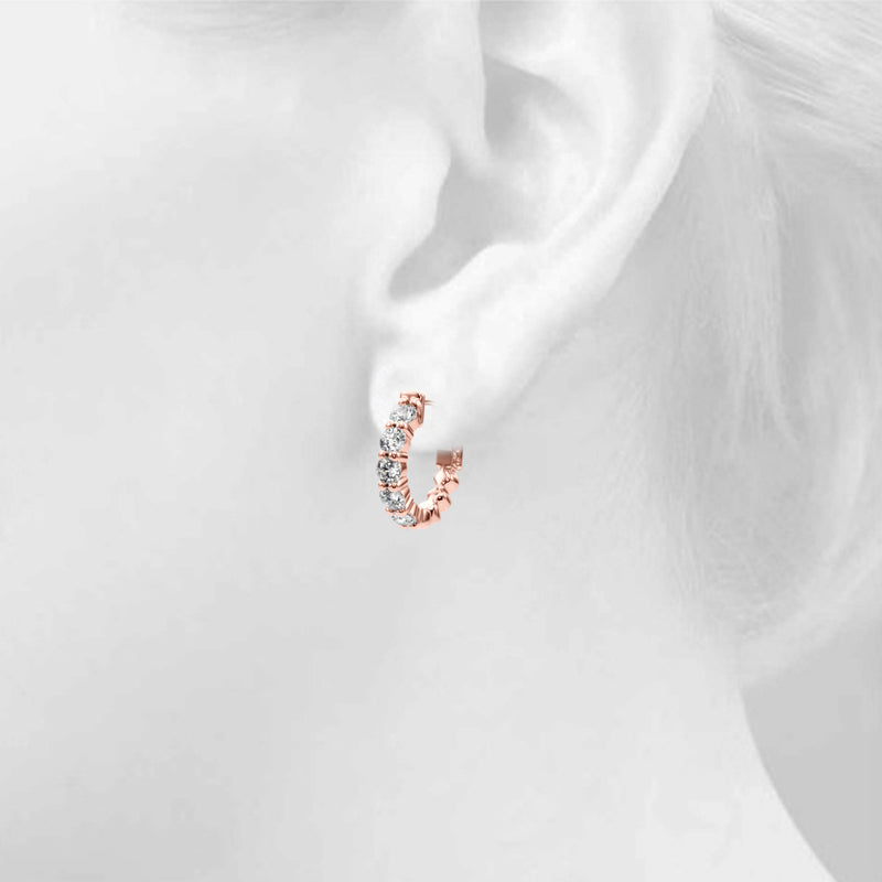 Pernelle Front-set Diamond Hoop Earrings