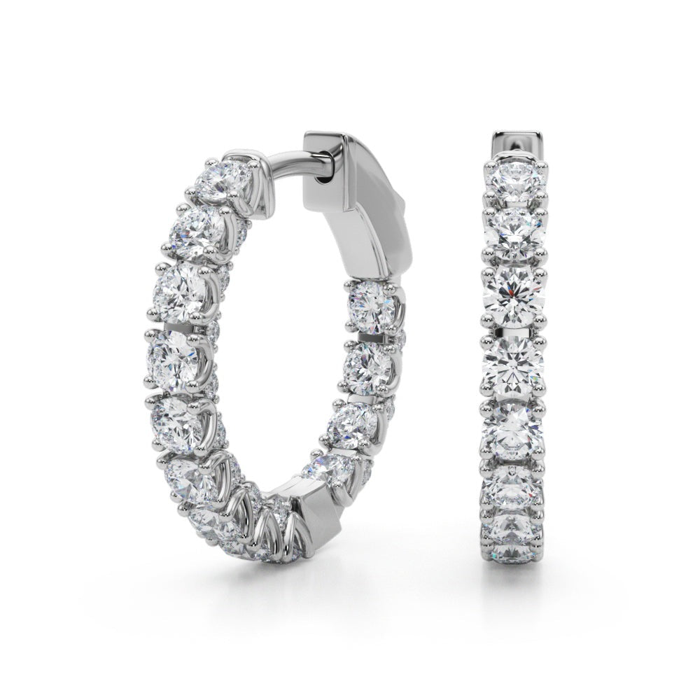 Inside-Out Diamond Hoop Earrings – 1.07 ct