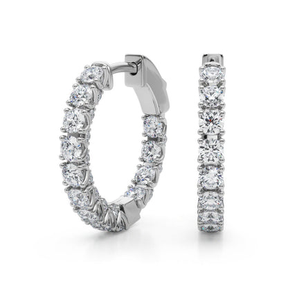 Inside-Out Diamond Hoop Earrings – 1.07 ct