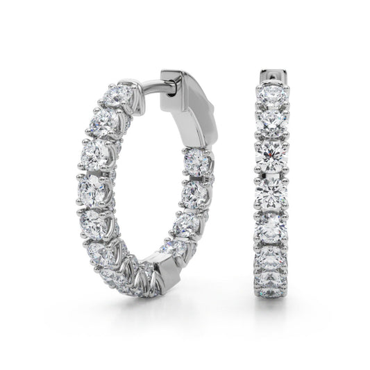 Inside-Out Diamond Hoop Earrings – 1.07 ct