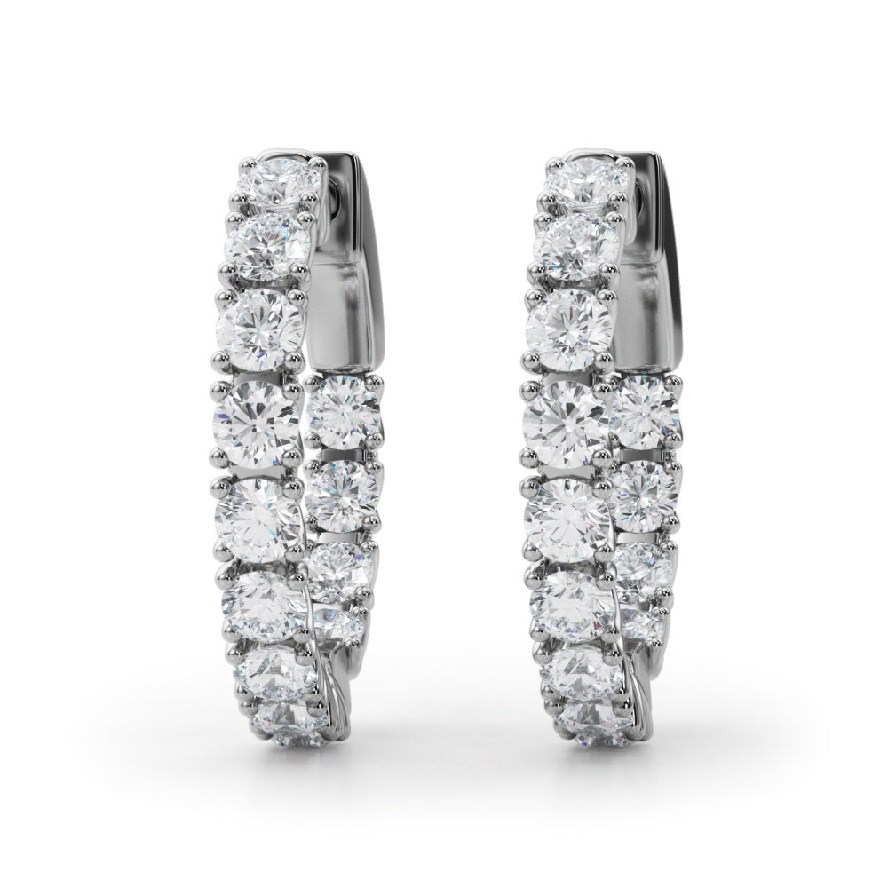 Inside-Out Diamond Hoop Earrings – 1.07 ct