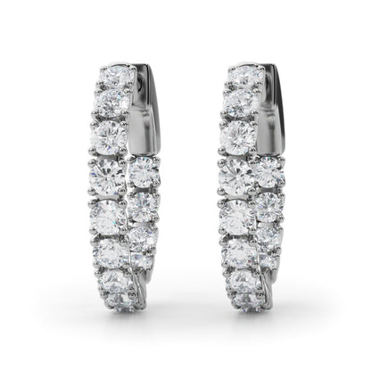 Inside-Out Diamond Hoop Earrings – 1.07 ct