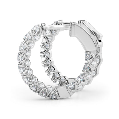 Inside-Out Diamond Hoop Earrings – 1.07 ct