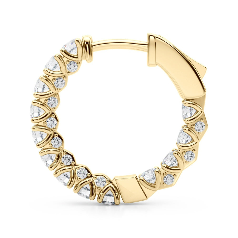 Inside-Out Diamond Hoop Earrings – 1.07 ct