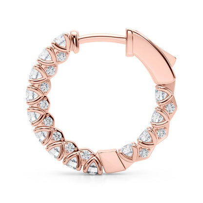 Inside-Out Diamond Hoop Earrings – 1.07 ct