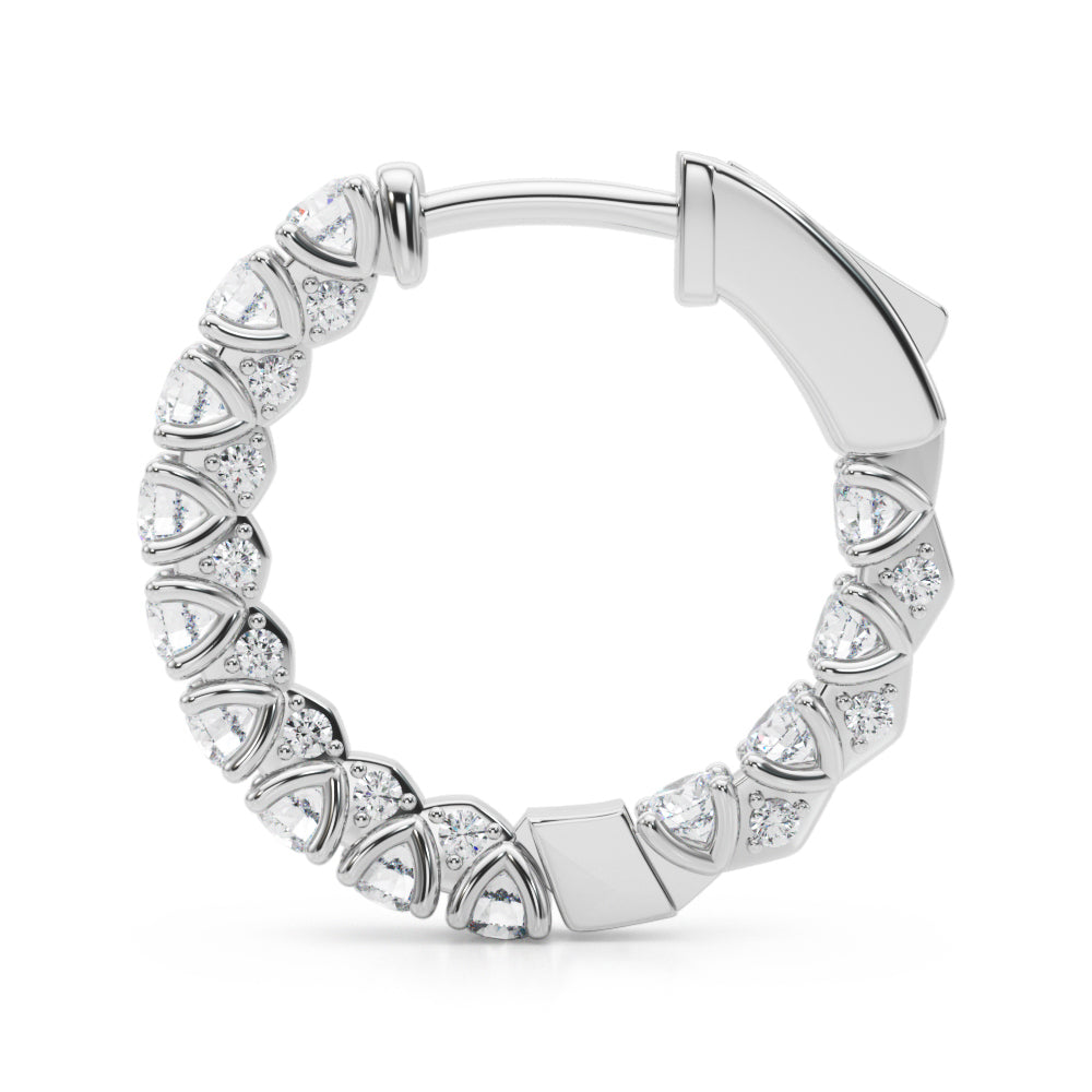 Inside-Out Diamond Hoop Earrings – 1.07 ct