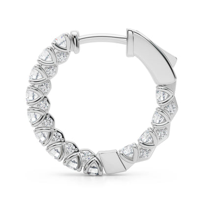 Inside-Out Diamond Hoop Earrings – 1.07 ct
