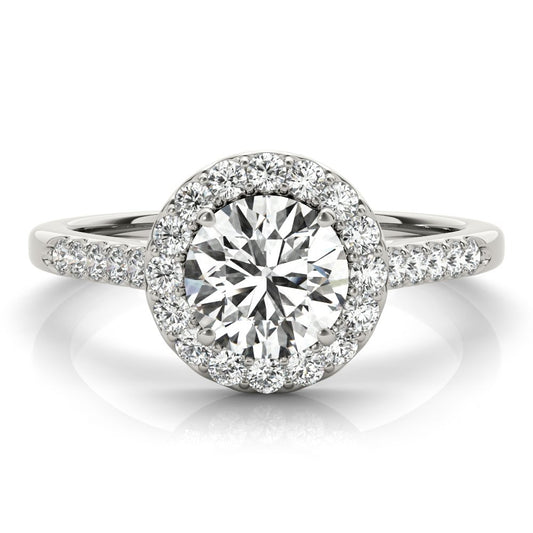 Maia Round Hidden Halo Engagement Ring