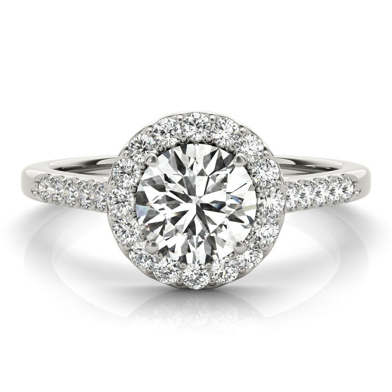 Maia Round Halo Engagement Ring