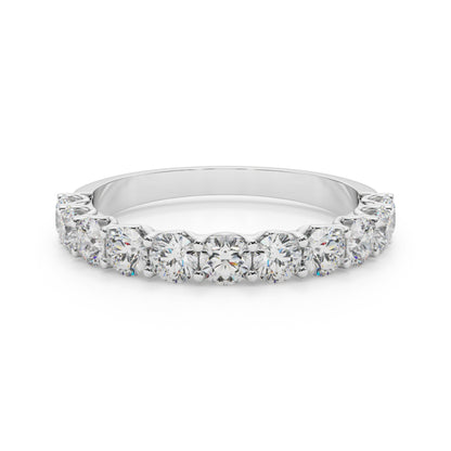 11-Stone Shared-Prong Diamond Eternity Wedding Band – 1.10 ct