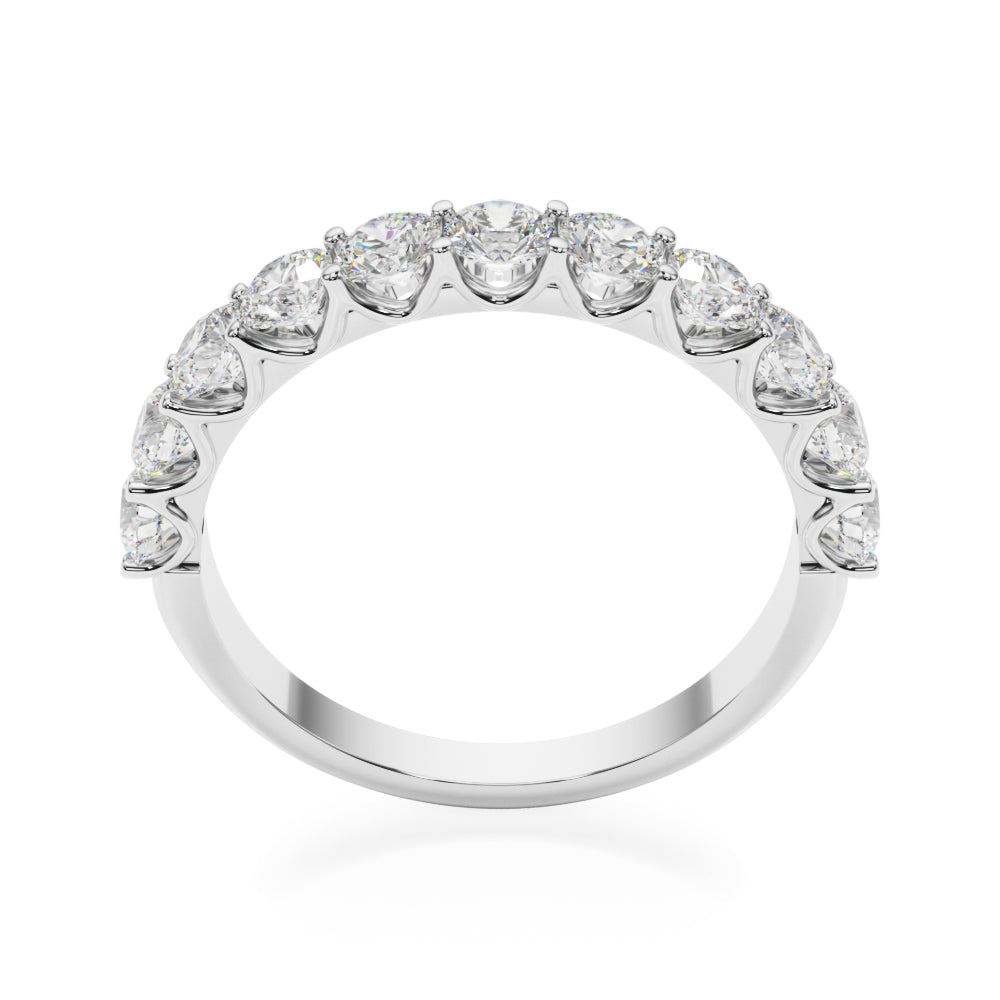 11-Stone Shared-Prong Diamond Eternity Wedding Band – 1.10 ct