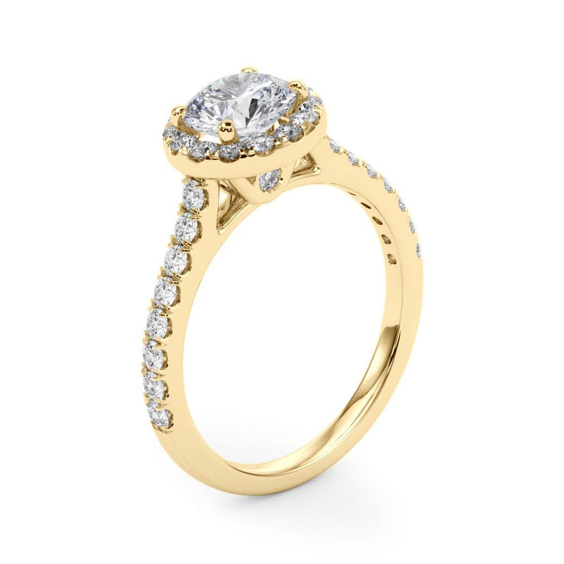 Louise Round Halo Engagement Ring