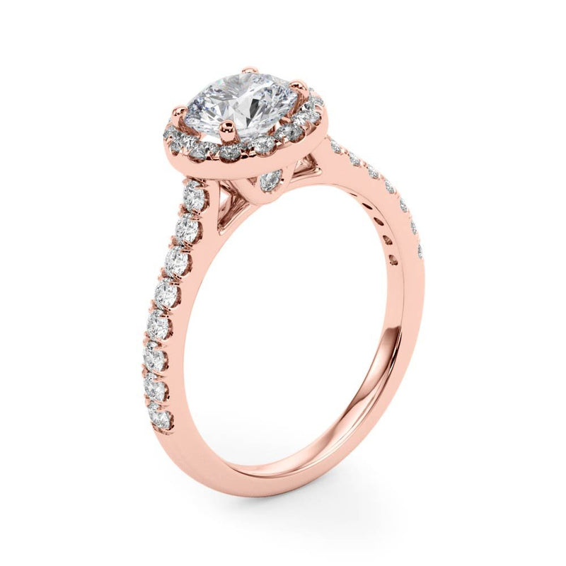 Louise Round Halo Engagement Ring