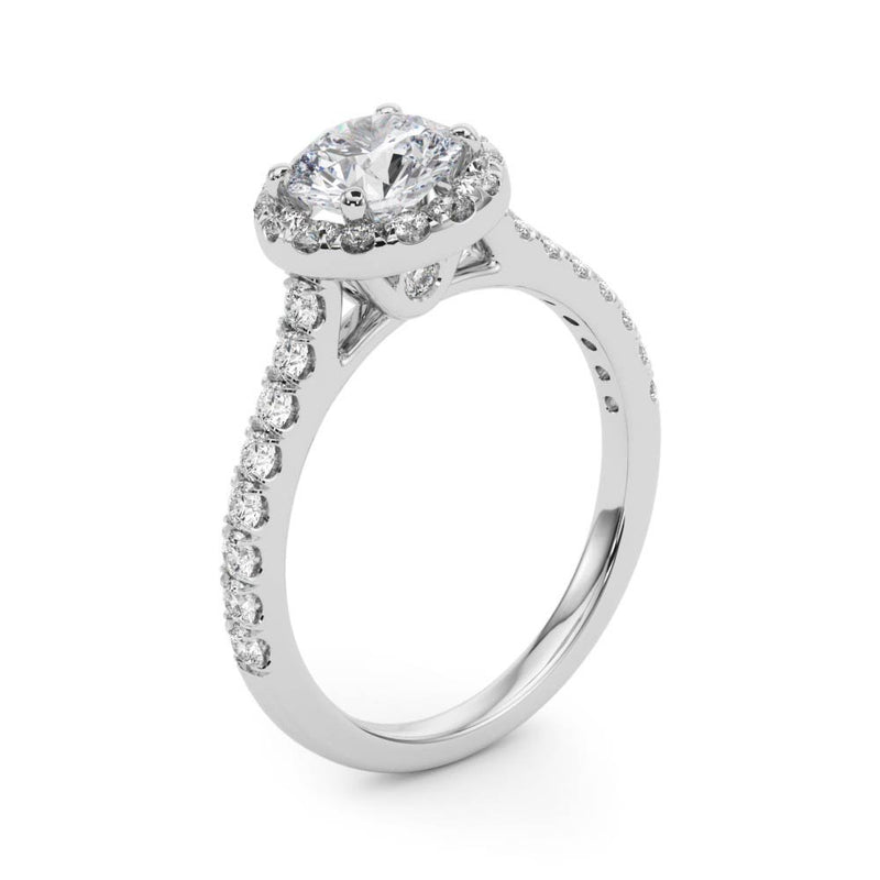 Louise Round Halo Engagement Ring