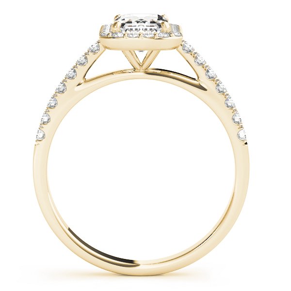 Linda Emerald Cut Halo Engagement Ring
