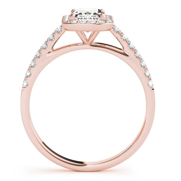 Linda Emerald Cut Halo Engagement Ring