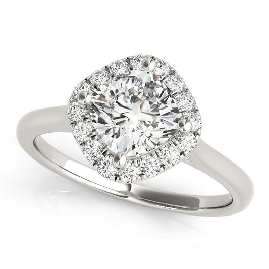 Livia Cushion Hidden Halo Engagement Ring