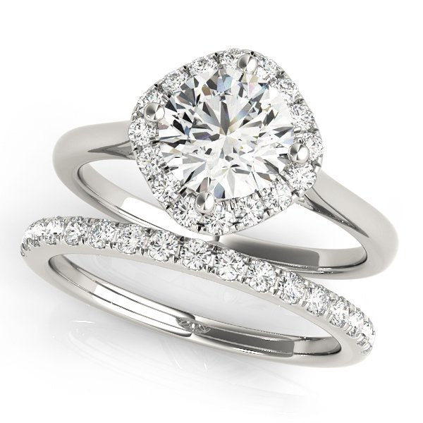 Livia Cushion Halo Engagement Ring