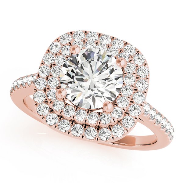 Lara Round Halo Engagement Ring