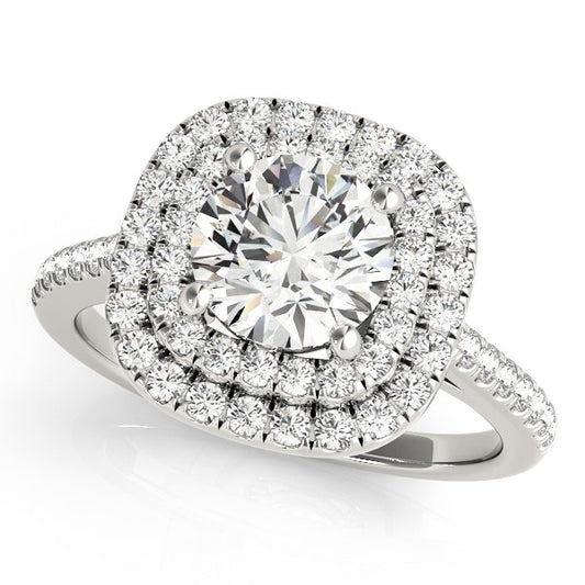 Lara Round Hidden Halo Engagement Ring