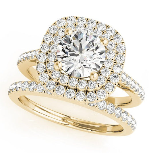 Lara Round Hidden Halo Engagement Ring