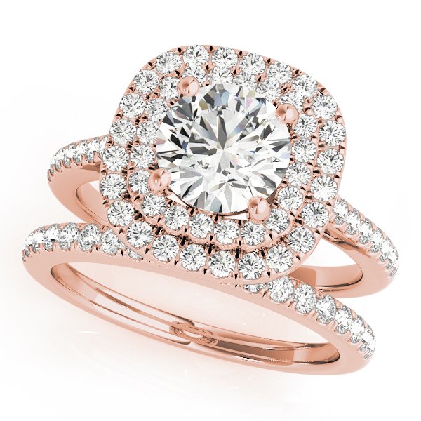 Lara Round Hidden Halo Engagement Ring