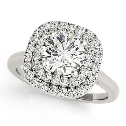 Kiara Round Hidden Halo Engagement Ring