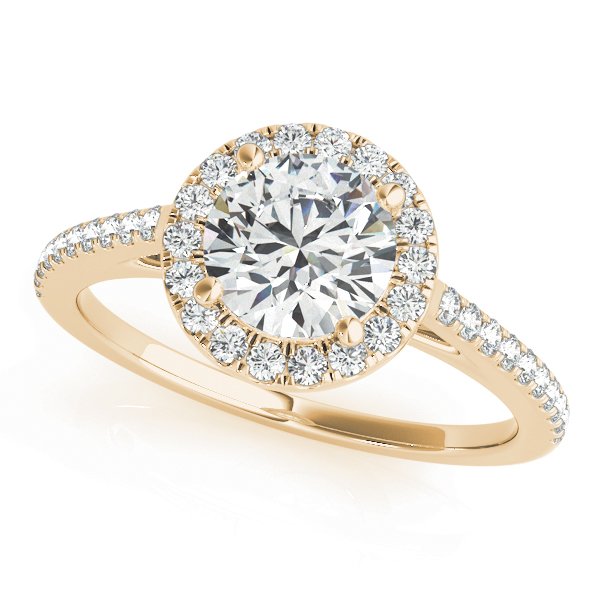 Irene Round Halo Engagement Ring