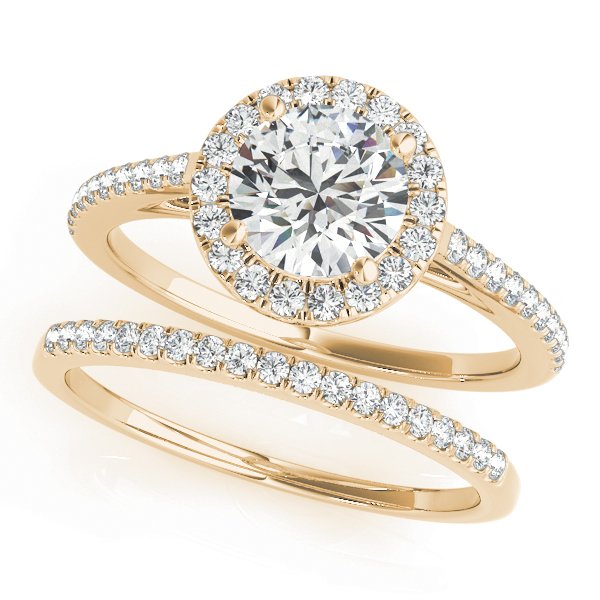 Irene Round Halo Engagement Ring