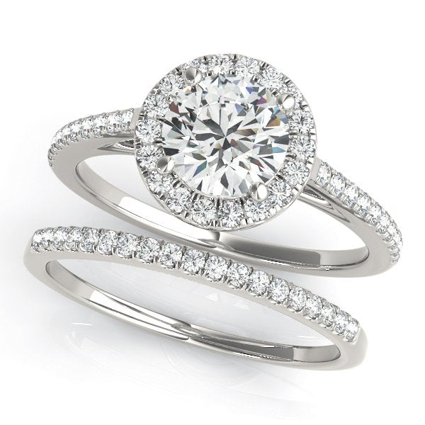 Irene Round Halo Engagement Ring